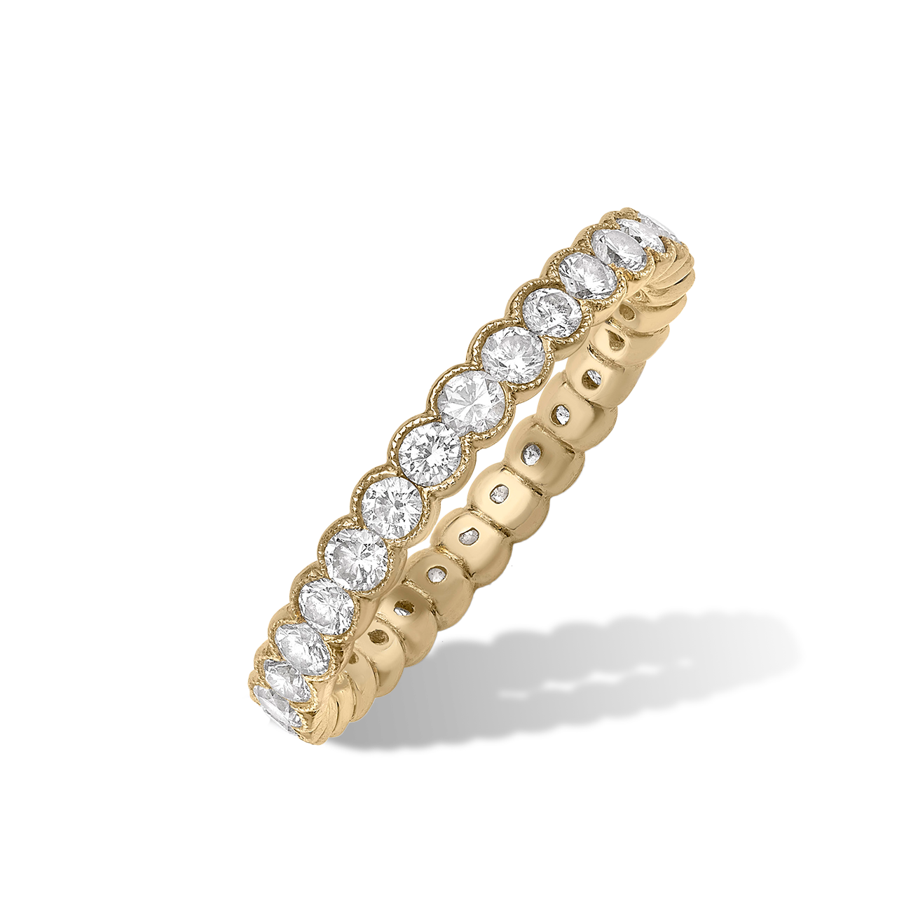 Rubover set diamond full eternity ring